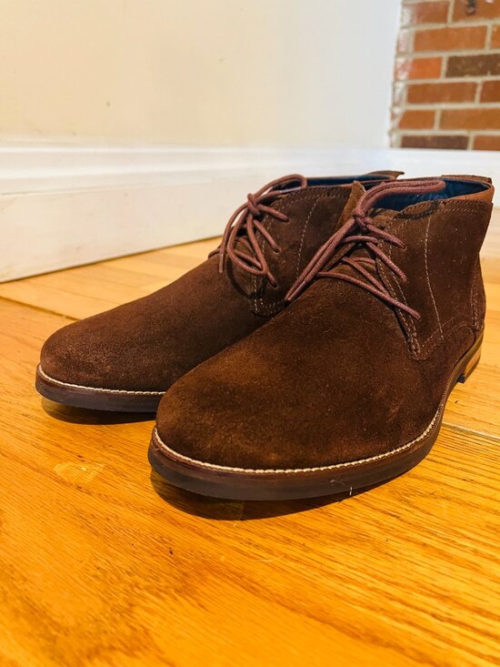 Cole Haan Mens Ogden Boot Size 13 M Brown Suede Stitch Chukka Lace Up Plain Toe main image 15